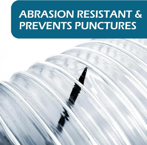 Vista 6 de Qucship Manguera de Recolección de Polvo de PVC Resistente de 2-1/2 pulgadas x 10 pies, Resistente a Pinchazos, Manguera Flexible de Humos de PVC