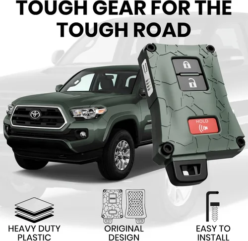 Vista 5 de Funda de repuesto para llavero de alta resistencia para Toyota Tacoma 16-23, Tundra 20-21 y 4 Runner 20-21 – Protector de llave resistente – a