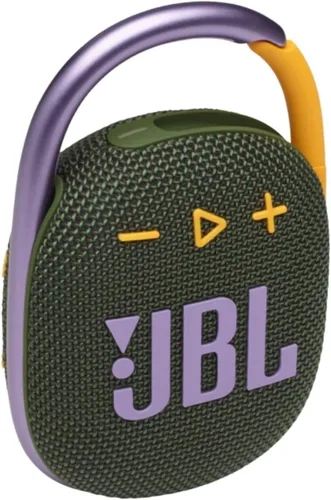 Vista 3 de JBL Paquete de altavoces Bluetooth portátil Clip 4 con bolsa de transporte protectora CCI Deluxe (verde)