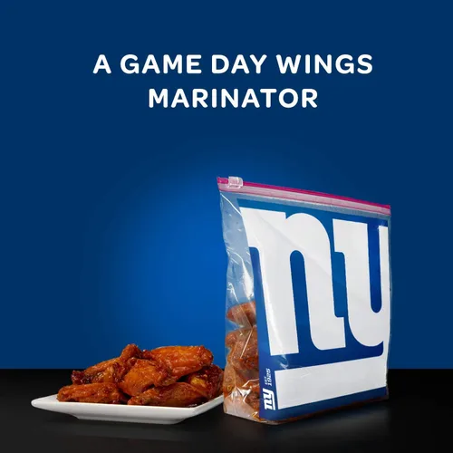 Vista 4 de Ziploc Bolsas de almacenamiento con cierre deslizante, con diseño de la NFL, galón, 305564, 1