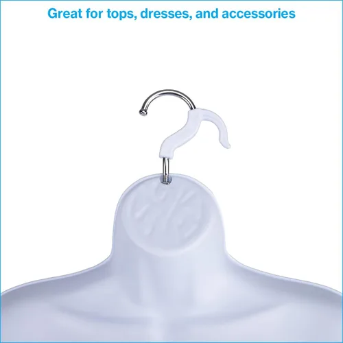 Vista 3 de SSWBasics Torso de maniquí femenino, se adapta a las tallas 5 a 10 de mujer, moldeado, inastillable y blanco