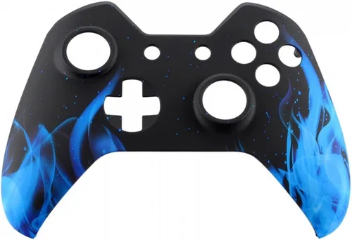 Vista 6 de eXtremeRate Blue Flame Soft Touch Grip Carcasa frontal para mando Xbox One estándar (se adapta tanto con puerto de 0.138 in y sin puerto de 0.138 in)
