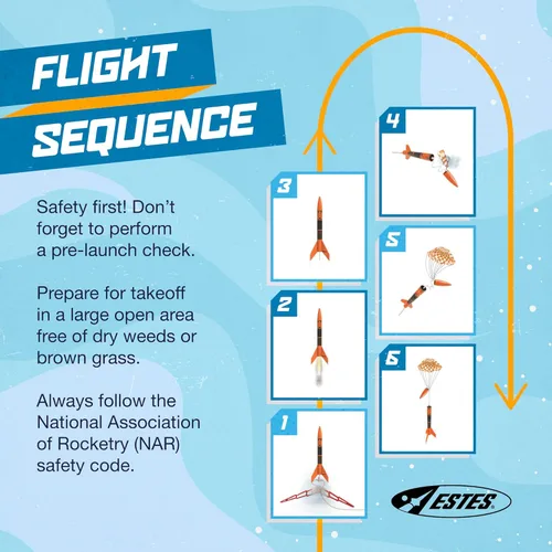 Vista 6 de Estes 1751 Paquete a granel de 12 kits de construcción de cohetes Alpha III, kits de modelo de cohete volador para principiantes para mayores de 10