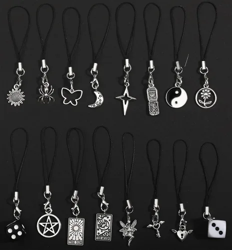 Vista 3 de Dijes de teléfono Y2k Accesorios de estética de hadas, dijes lindos y kawaii