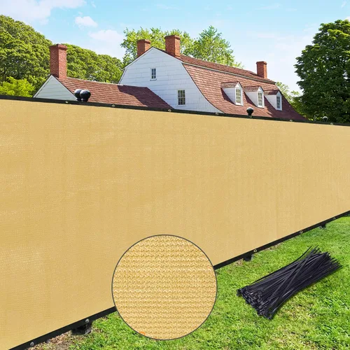 Vista 9 de UPGRADE Cerca de Pantalla de Privacidad 4' x 50' Cubierta de Sombra Comercial con Ojales de Latón Resistente Perfecta para Patio Trasero Arena