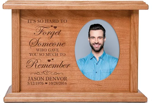 Lifesong Milestones Urnas funerarias de madera para cenizas para adultos, urnas de cremación de madera masculinas para cenizas de adultos, urnas