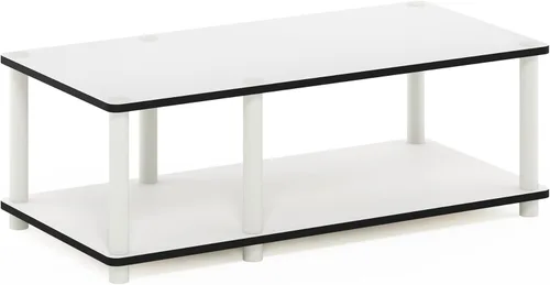 Vista 12 de Furinno JUST Mesa de Centro, Mesa de Centro Moderna de 3 Niveles con Estante Abierto, Mesa Auxiliar de Montaje sin Herramientas, para Sala de Estar