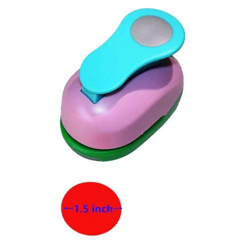 Vista 2 de CADY Crafts Punch - Perforadora circular de 1.5 pulgadas, perforadora de palanca, hecha a mano, 1.5 pulgadas, círculo