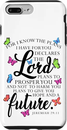 Vista 11 de iPhone 16 Christian Faith Jeremiah 29 11 Inspiring Butterfly Art Women Case