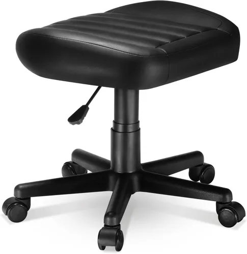 Vista 11 de EUREKA ERGONOMIC Taburete Multiuso para Pies, Taburete Reposapiés Ajustable en Altura con Ruedas, Silla Rodante con Reposapiernas Giratorio 360°