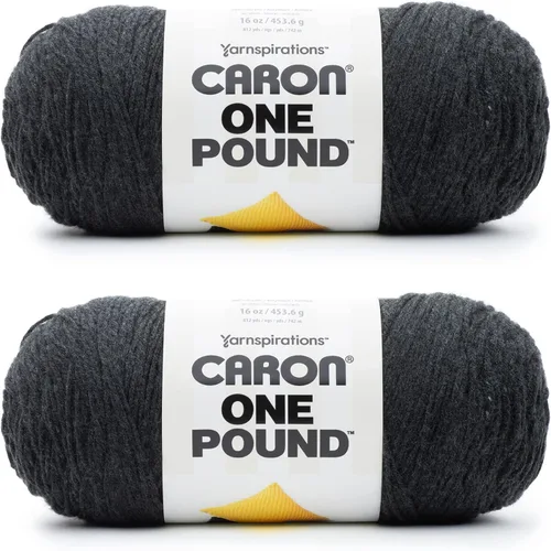 Vista 19 de Caron Hilo Aqua de una libra, paquete de 2 unidades de 16 onzas, acrílico, 4 medianos (peinado), 812 yardas, tejido/ganchillo