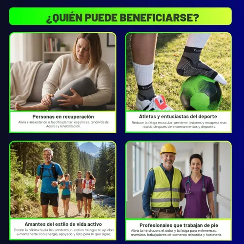 Vista 5 de TechWare Pro - Tobillera de compresión, alivia la tendinitis aquílea, para fascitis plantar, con soporte para arco, reduce la hinchazón y el dolor