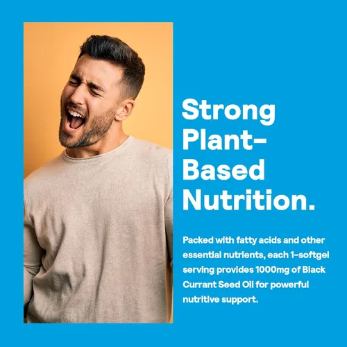 Vista 4 de Nature's Life Aceite de semilla de grosella negra 1000 mg con omega-3 ALA, Omega-6 GLA y ácido estearidónico 60