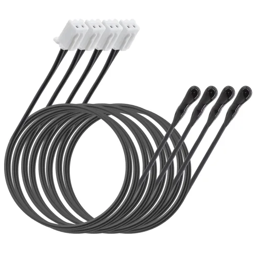 4 piezas de sensor de temperatura termistor NTC 5K, sonda termistor de 5K de 15.7 pulgadas, sensor de temperatura sensible al epoxi para aire