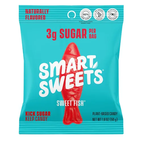 Vista 14 de SmartSweets Candy Salad, Gluten Free, Plant Based Gummies, Healthy Snacks for Adults & Kids, Fun Chewy Candy, Low Calorie, Low Sugar Snack, No