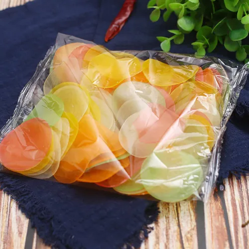 Vista 3 de JTEDZI Chips de gambas sin cocinar de 6.35 onzas / 6.35 oz, bocadillos de papas fritas de camarón de colores, galletas de gambas, chips de camarón