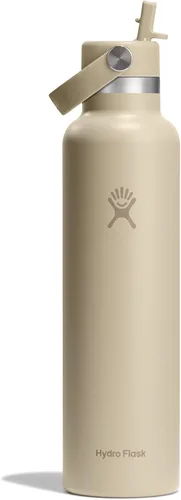 Vista 22 de Hydro Flask Botella de agua – Acero inoxidable aislado – Tapa flexible con pajita de boca estándar, antiderrames, a prueba de fugas y recargable