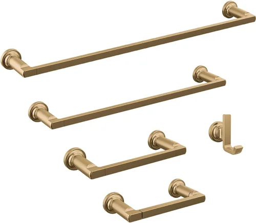 Vista 2 de DELTA FAUCET 78908-CZ Tetra 8 pulg. Barra de toalla de mano de baño, accesorio de herrajes en bronce champán