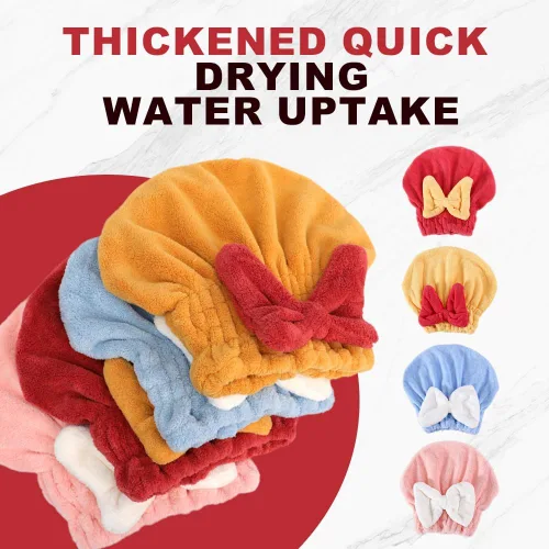 Vista 5 de Toalla de pelo súper absorbente para cabello mojado, toallas de microfibra para el cabello para mujeres, toallas de pelo grueso de secado rápido