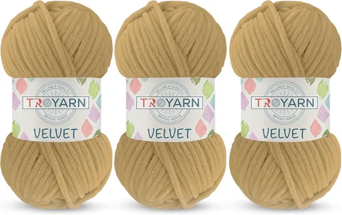 Vista 71 de Hilo de Chenilla para Ganchillo - 100g (121m), Hilo Suavísimo y Esponjoso, Perfecto para Mantas de Bebé y Amigurumi, Tamaño 6