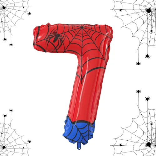 Vista 8 de Globos de papel de aluminio con temática de araña gigante de 40 pulgadas, globos grandes del número 0 para decoración de fiesta de cumpleaños