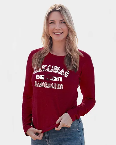 Vista 7 de Blue 84 NCAA - Camiseta de manga larga con licencia oficial de la NCAA para mujer, color del equipo atlético