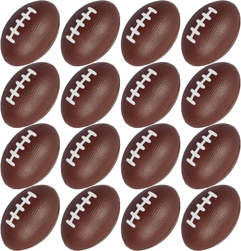 AnapoliZ Paquete de 16 mini balones de fútbol de espuma, bolas de recuerdo de fiesta de 3.25 pulgadas, mini bolas de estrés de fútbol a granel,