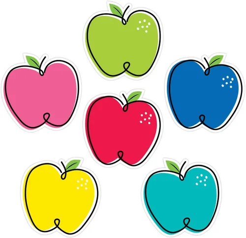 Vista 44 de Creative Teaching Press - Tarjetas de manzana, recortes de diseño de 15,24 cm, tiempo de manzana (#11054 Creative Teaching Press)