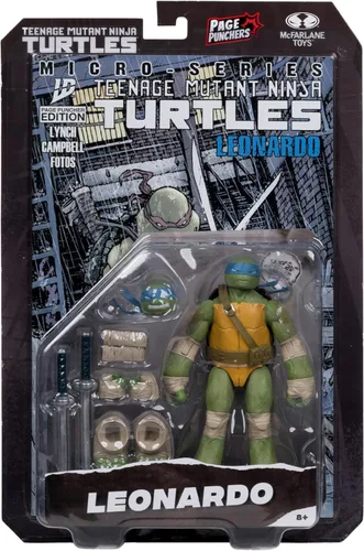 Vista 9 de McFarlane Toys -Teenage Mutant Ninja Turtles (Page Punchers) Figura de acción de Leonardo de 5 pulgadas con cómic