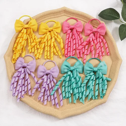 Vista 6 de 20 lazos para el cabello y accesorios para el cabello, lazos rizados, bandas elásticas para el cabello, soportes para cola de caballo de cinta