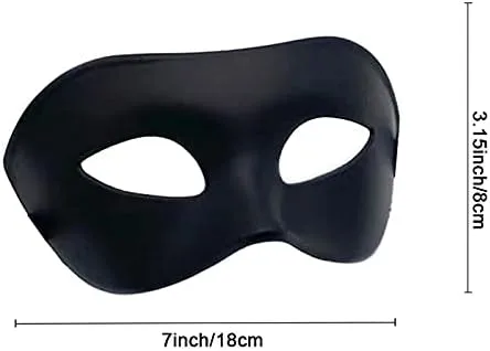 Vista 2 de BLUE GARLIC Men Masquerade Masks Bulk Black male, Venetian Mask Mascarade Ball Birthday Party Mardi Gras
