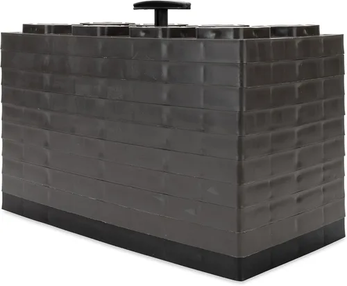 Vista 6 de Camco Fasten - Bloques de nivelación para autocaravana, cuenta con diseño entrelazado para una altura personalizable, asa de transporte