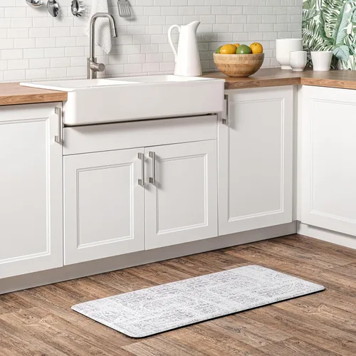 Vista 33 de nuLOOM Tapete cómodo trenzado casual antifatiga para cocina o lavandería, 2 x 4, color negro