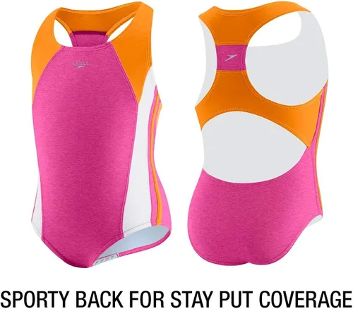 Vista 4 de Speedo Girls Swimsuit One Piece Infinity Splice Thick Strap