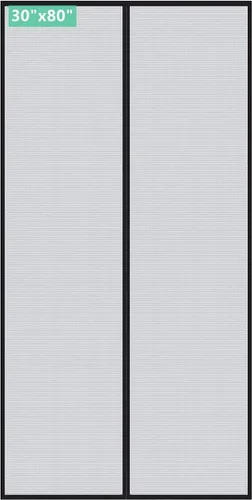 Vista 10 de Doorreasy Pantalla de puerta magnética, micro malla, imanes pesados, velcro completamente cosido, la protección más sólida para ti, fácil de abrir