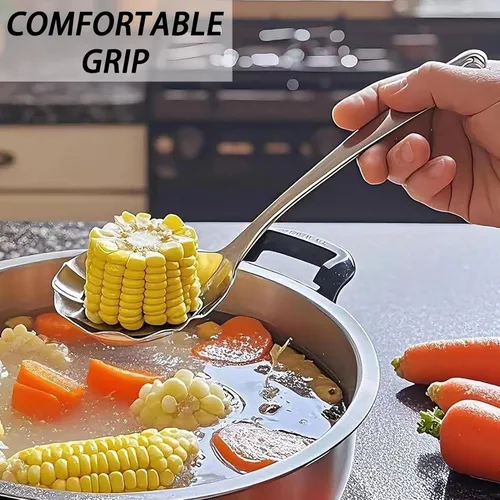 Vista 7 de Cuchara grande para servir, juego de cucharas de servir de 9 pulgadas, utensilios de servir de catering de acero inoxidable para fiestas, bufé