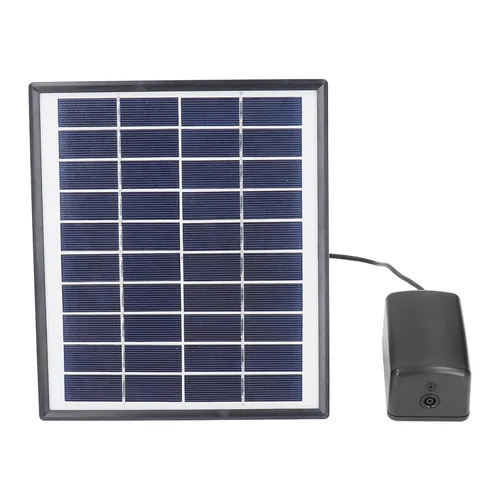 Vista 8 de Bomba de estanque micro solar de 10 V 6 W CC, kit de bomba de aire de fuente de panel solar ajustable con piedra de burbujas para estanque de peces