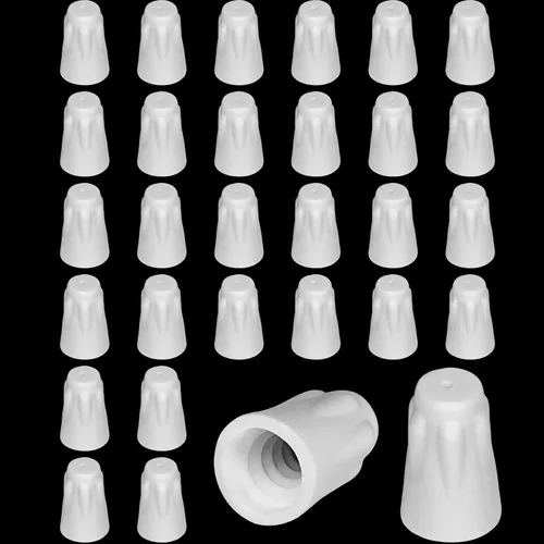 Zonon 36 piezas de conectores de alambre de cerámica grandes tuercas de cerámica blancas 18-8 AWG conectores de alambre de alta temperatura,