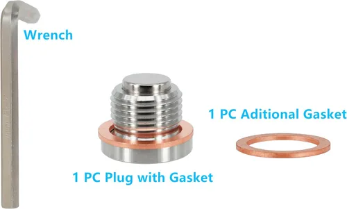 Vista 2 de 1 pieza de acero inoxidable con tapón magnético de drenaje de aceite de cárter para Porsche 911 986 996 997 Boxster Cayman
