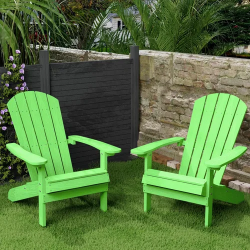Vista 52 de YEFU Silla Adirondack Resistente a la Intemperie: Sillas Adirondack de Plástico HIPS para Exterior - Sillas de Patio con Portavasos y Textura