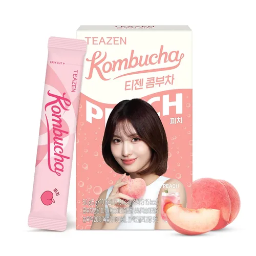 Vista 36 de TEAZEN Té de mango y guayaba y kombucha, mezcla de bebida hidratante, sin azúcar, probióticos vivos y prebióticos, 30 palitos, 5.29 onzas