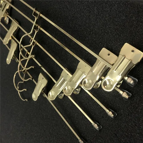 Vista 7 de Paquete de 30 perchas para pantalones de metal brillante dorado de 13.7 pulgadas con gancho giratorio