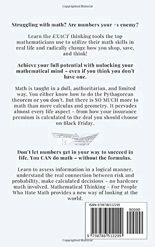 Vista 2 de Mathematical Thinking - For People Who Hate Math Level Up Your Analytical and Creative Thinking Skills. Excel at Problem-Solving and