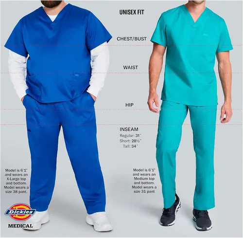 Vista 4 de Dickies EDS Profesional Hombres y Mujeres Scrubs Lab Coats 40" 83403