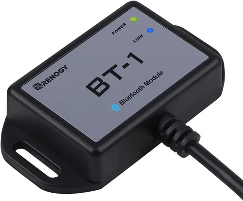 Puerto de comunicación RS232 compatible con módulo Bluetooth Renogy RJ12, controladores de carga Rover/Wanderer/Adventurer, BT-1, color negro