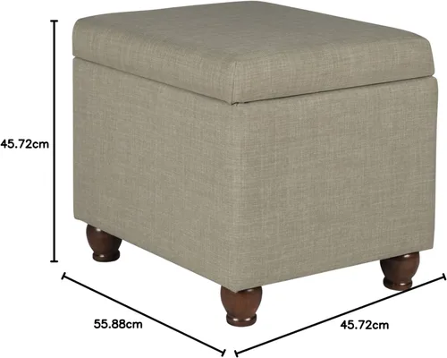 Vista 186 de HomePop Decoración para el hogar K7646-A877 Otomana tapizada moderna rectangular de almacenamiento Otomana con tapa con bisagras