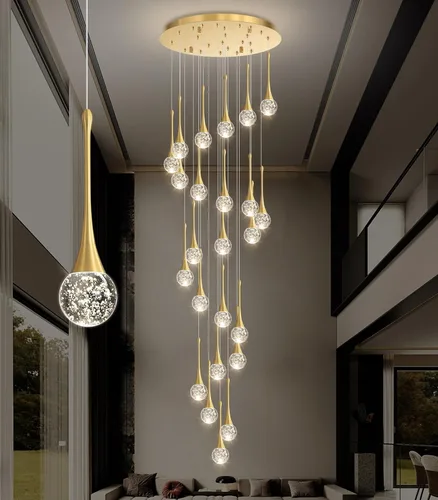 Vista 35 de Lámparas colgantes modernas para isla de cocina, LED, regulable, cristal glamuroso, iluminación colgante de techo para comedor, pasillo, dormitorio