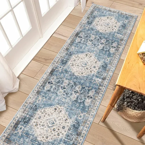 Vista 27 de Alfombra de Pasillo Lavable - Alfombras de Cocina de 2'6"x12' con Respaldo Antideslizante, Alfombras de Casa de Campo para Interiores para Sala