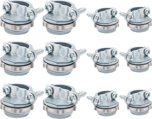 Vista 9 de 12 unids 1/2 pulgada tipo abrazadera conectores de cable para conducto metálico proteger cables plata-zinc