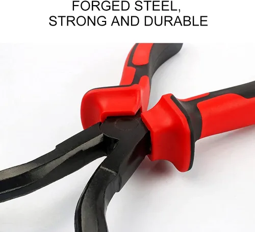 Vista 5 de Alicates de línea de combustible, clip de abrazadera de manguera de gasolina, herramienta de extracción de desconexión de manguera de gasolina, Rojo